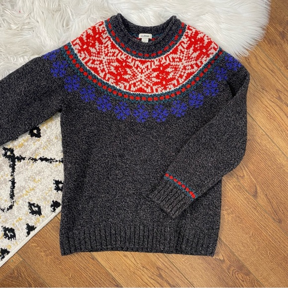 VINTAGE LL Bean Wool Crewneck Pullover S - Picture 8 of 8